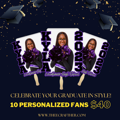 Custom Graduation Fan